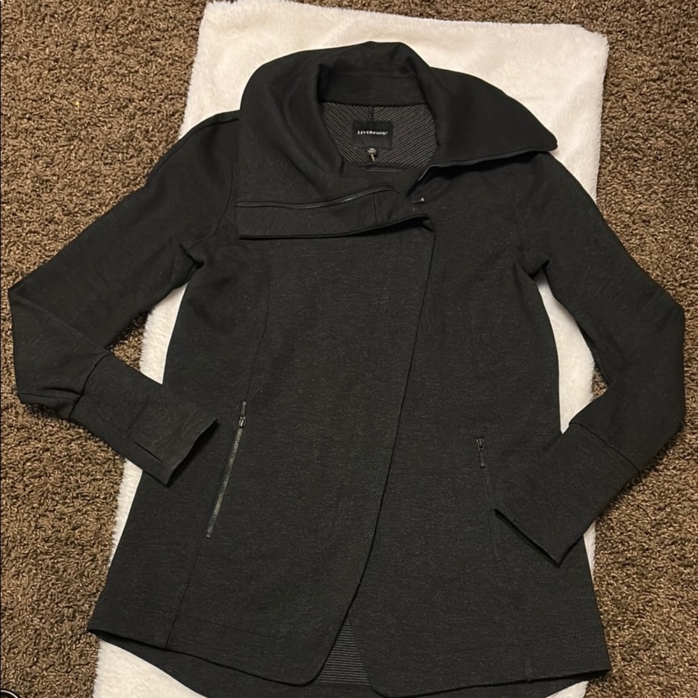 Liverpool Black Jacket with Pinstripe Lining